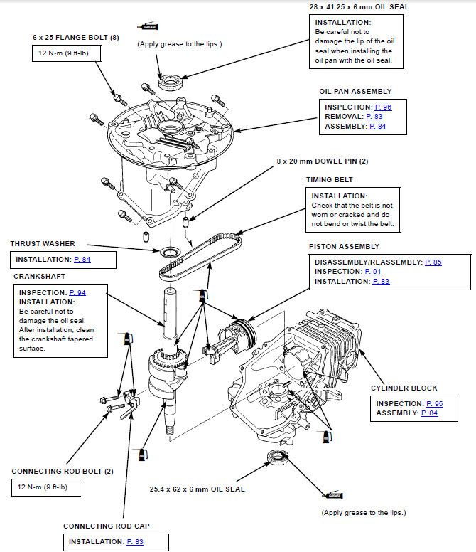 Honda lawn mower bent crankshaft repair